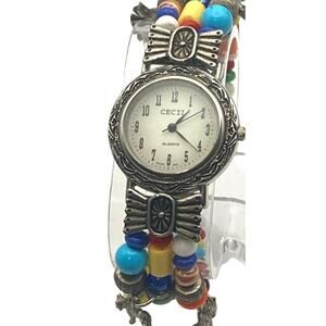 Cecil Quartz Women's Watch 32mm - Fresh Battery - Decorative Charm Bracelet Band